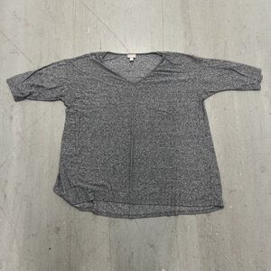J. Jill Gray V-Neck Lightweight Knit Top